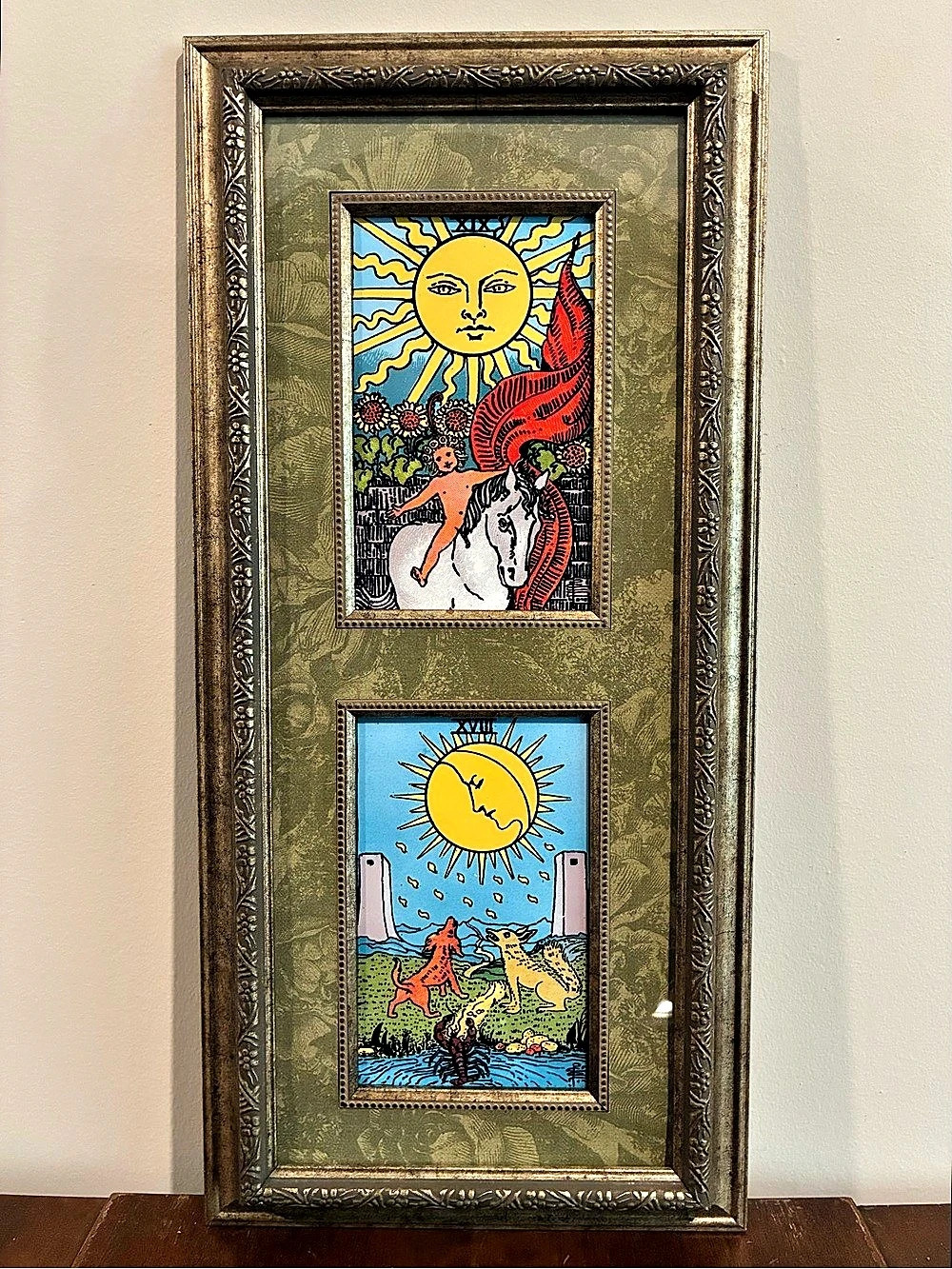 Tarot Sun & Moon Framed Prints 10x22 Rider Waite Smith Astrology Witch Wall Art